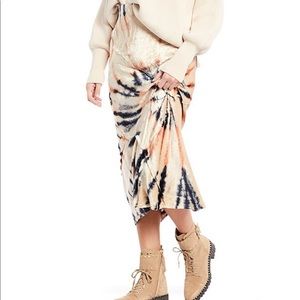 Free people velvet skirt